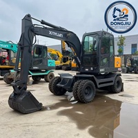 Mini-excavatrice d'occasion Xinyuan B75s, 95% neuve, avec godet de 0,25 m, poids opérationnel de 6,5 tonnes, moteur de 48 kW, livraison mondiale