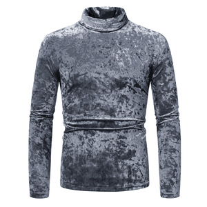 Pull en <span class=keywords><strong>velours</strong></span> doré à manches longues pour <span class=keywords><strong>homme</strong></span>, mode automne-hiver - Product Image 6
