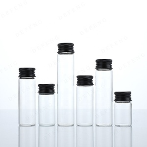 Venta al por mayor logotipo personalizado transparente vacío diámetro 22mm 5ml 10ml 20ml 30ml botella de tubo de vidrio con tapa de aluminio de tornillo negro - Product Image 5