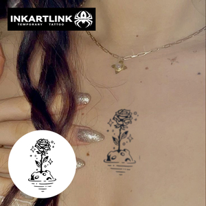 Adesivi per Tatuaggi Semi-Permanenti all'Ingrosso di Alta Qualità, Design Personalizzato Pianeta Rosa, Impermeabili, a Base di Succo Naturale di Frutta, Lunga Durata - Product Image 2
