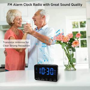 Radio Reloj Despertador Digital con Pantalla LED Grande, FM AM SW Multibanda, Alta Sensibilidad, Altavoz Portátil para Dormitorio, Uso para Personas Mayores - Product Image 6