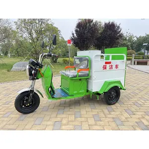 Véhicule de transfert d'ordures de tricycle électrique d'équipement de transport d'ordures