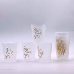 Gobelets de fête pour enterrement de vie de jeune fille, elle a dit oui, 16 oz, PP, écologiques, gobelets de stade avec logo personnalisé - Product Image 2
