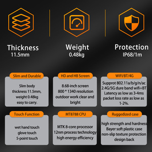 8 inch IP68 không thấm nước 6GB + 256GB RAM điện dung màn hình với 13.56MHz NFC <span class=keywords><strong>Android</strong></span> 13 gồ ghề Tablet PC - Product Image 6