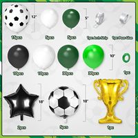 Kit d'arche de ballons en feuille à thème football personnalisable de grande capacité pour les occasions de fête et les décorations courantes, vente en magasin
