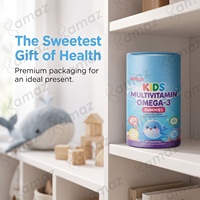 Natuurlijke Kinder Vitamine Gummies met Omega 3 DHA EPA Multivitamine Formule Fruit smaak Kauwgommetjes voor Dagelijkse Voeding