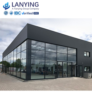 Nhà tiền chế kết cấu thép nhà kho công nghiệp kim loại hội thảo với cần cẩu thang máy tùy chỉnh thiết kế cho hội thảo & nhà máy - Product Image 1