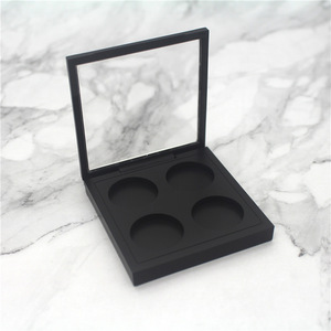Matte Black Magnetic Clasp 4-Round Eyeshadow Palette M Series <b>Style</b> 4 Colors 26.5mm High Pigment Cosmetic Packaging - Product Image 4