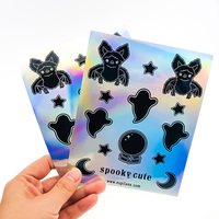 Planificador personalizado A5, holograma láser, hoja de pegatinas de corte de beso