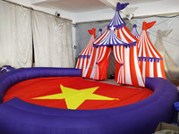 Porte de cirque gonflable d'arche d'entrée de carnaval extérieur pour la décoration de fête de cirque