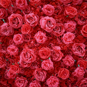 Panel de Pared de Flores Artificiales de Seda 3D de Rosas Rojas de 8 pies x 8 pies - Nunca se Desvanece - Product Image 4