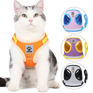 Nouvel ensemble de harnais pour animaux de compagnie de couleur contrastée pour chien, triple couche, maille respirante, ceinture de poitrine réglable, harnais pour chat et chien - Product Image 1