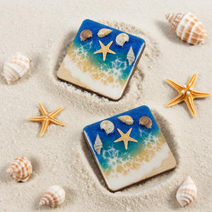 Fabricación diseño personalizado madera resina mar paisaje Miami Beach turista recuerdo <span class=keywords><strong>coche</strong></span> matrícula nevera imán pegatina - Product Image 3