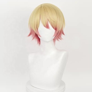 วิกผมคอสเพลย์เทนมะ ซึคัสึ จากเกมโปรเจคเซไค สีบลอนด์ชมพูผสม ขนาด 30 ซม. วิกผมสังเคราะห์ทนความร้อนสำหรับอนิเมะ ขายส่ง - Product Image 5