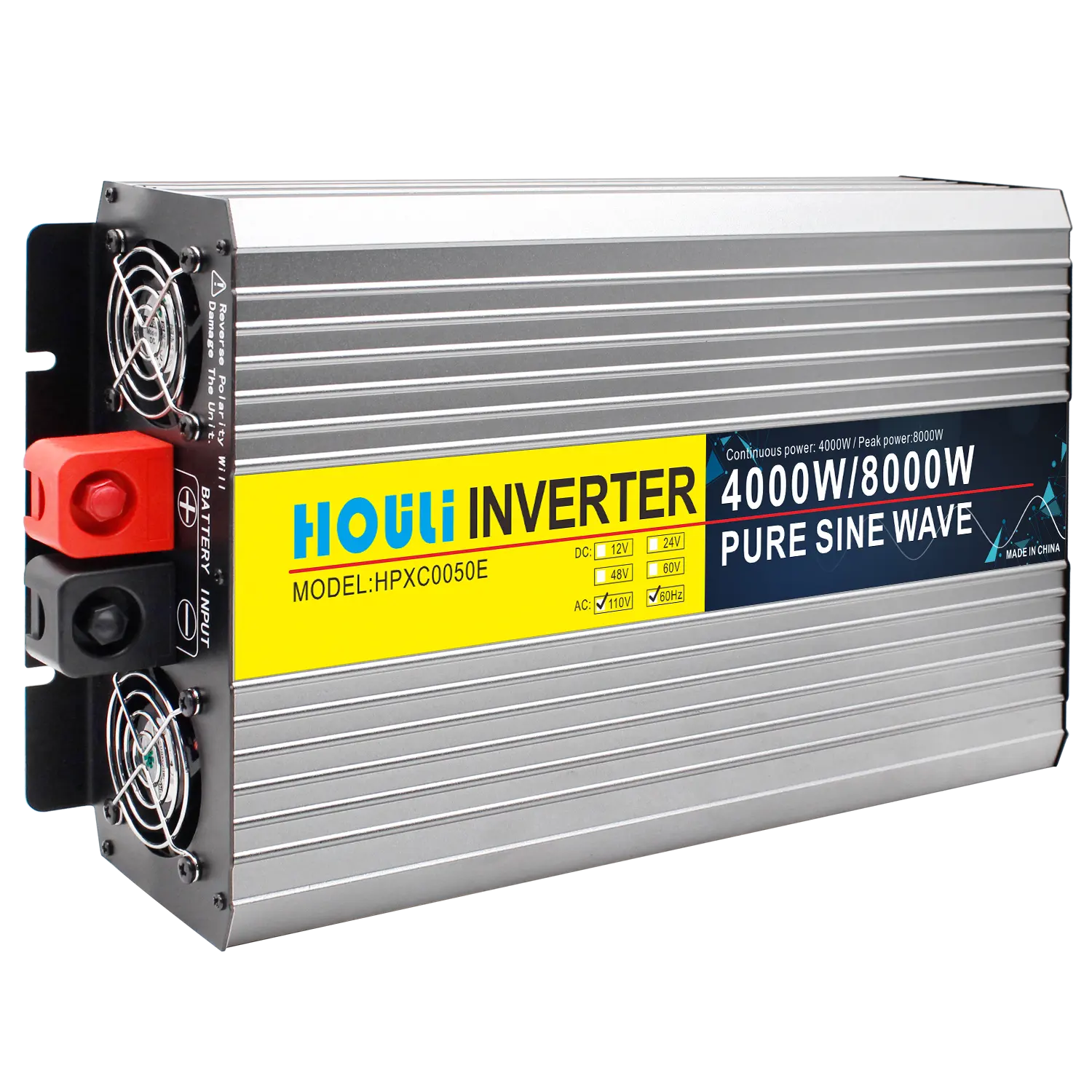 HOULI Inversor De Energia Para Carro 12v ac 110 8KW 6KW 5KW Inversor De Onda Senoidal Pura Inversor De Corriente Para Auto 12v Ac 110 Para Porco