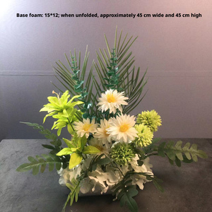 LO-889 Composition florale artificielle personnalisée économique en gros, rangée au sol et centre de table <span class=keywords><strong>pour</strong></span> la décoration d'événements de mariage - Product Image 5