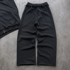 OEM Custom di alta qualità Streetwear Boxy con cappuccio e pantaloni di <span class=keywords><strong>tuta</strong></span> a gamba larga due pezzi Set di tute da <span class=keywords><strong>uomo</strong></span> <span class=keywords><strong>in</strong></span> <span class=keywords><strong>cotone</strong></span> oversize - Product Image 2