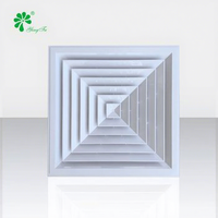 Diffuseur intelligent de plafond carré en plastique ABS avec installation facile et garantie d'un an