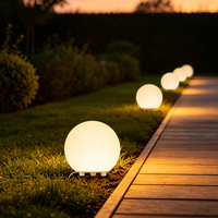 Sphère lumineuse LED en plastique PE durable, grande taille, étanche IP65, pour l'aménagement paysager intérieur et extérieur