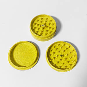 Broyeur d'herbes biodégradable à 2 couches de 55mm en plastique dégradable écologique avec logo personnalisé Style simple pour accessoires de fumer - Product Image 1