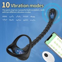 Masseur de prostate de deuxième génération vibrant et rotatif, télécommandé, avec fonction de stimulation par embout de docking, pour masturbation masculine et usage anal