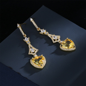 Orecchini Pendenti Lunghi Geometrici a Cuore Dolci e Alla Moda per Donne, Accessori per Orecchie da Indossare Ogni Giorno - Product Image 5