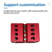 Gabarit de positionnement de trous en alliage d'aluminium pour le travail du bois, guide de perçage multi-angles 30/45° pour trous biseautés, avec foret rouge
