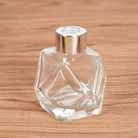 Diffuseur de parfum d'ambiance de luxe en verre en forme de losange 100 ml pour aromathérapie