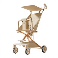 Poussette bébé pliable 3-en-1 en alliage d'aluminium léger et luxueux, chariot pour nouveau-né, capacité de charge de 20 kg pour enfants