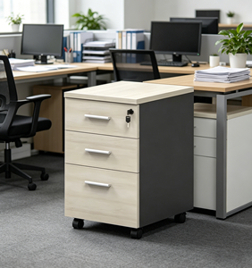 ארונות אחסון ניידים ידידותיים לסביבה של LIWEI, ארון תיוק עם 3 מגירות למשרד - Product Image 1