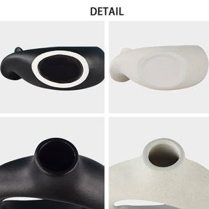 Venta al por mayor, jarrón <span class=keywords><strong>de</strong></span> mesa <span class=keywords><strong>de</strong></span> Donut nórdico Irregular, jarrón <span class=keywords><strong>de</strong></span> cerámica, decoración Interior para decoración del hogar, sala <span class=keywords><strong>de</strong></span> estar <span class=keywords><strong>de</strong></span> boda - Product Image 6