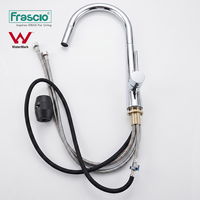 Robinet mélangeur chaud/froid Frasico, monocommande, à poser sur plan, avec douchette extractible, en acier inoxydable pour évier de cuisine