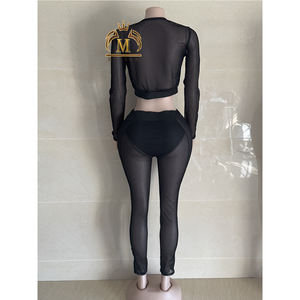 नई आगमन महिलाओं का अवकाश फसल शर्ट के ऊपर और पतलून 2 टुकड़े सेट सेक्सी क्लब दो टुकड़े सेट महिलाओं के आउटफिट - Product Image 4