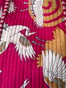 Bolso de Mano Acolchado de Algodón con Estampado de Bloques, Espacioso, para Artículos Esenciales Diarios, Compras, Viajes - Product Image 2