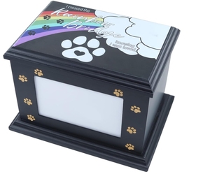 Kotak Kenangan Hewan Peliharaan dari Kayu Ramah Lingkungan, Tahan Lama, Bentuk Persegi Panjang, untuk Menyimpan Abu Hewan, Bingkai Foto untuk Anjing dan Kucing - Product Image 2