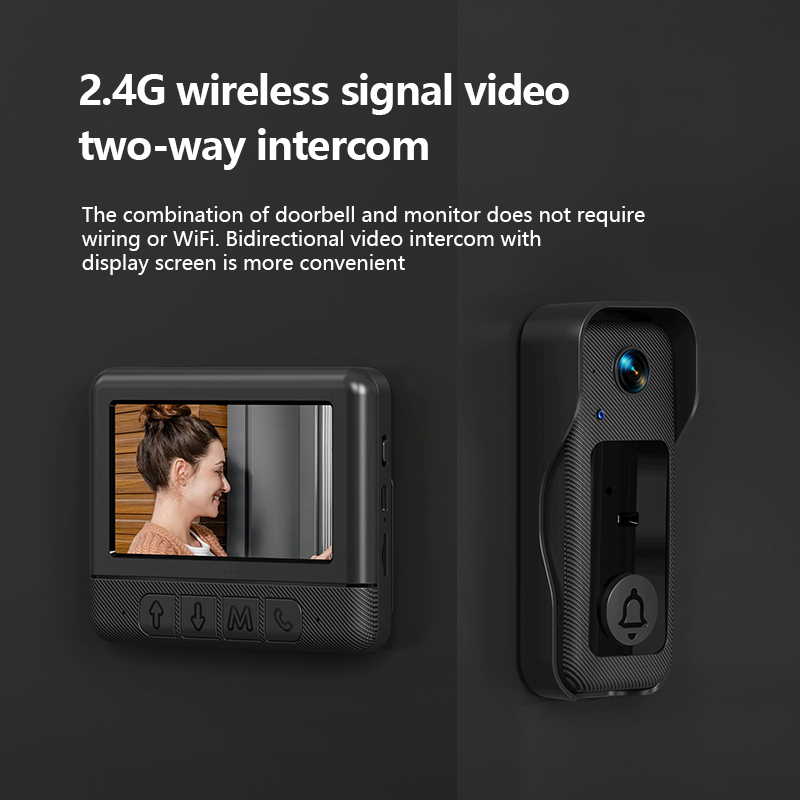 X6 4.3-Inch IPS Smart Video Doorbell with Indoor Monitor, 1080P HD Security Camera, 130° Wide Angle, Two-Way Audio & Night Vision - View 2