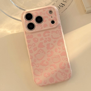 Coque de protection antichoc pour iPhone 16 Pro Max, motif léopard rose, ouvertures précises, couverture intégrale - Product Image 3
