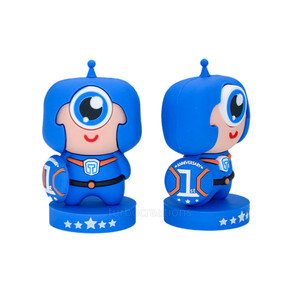 Mainan patung hewan kecil 3D PVC tokoh aksi Logo kustom figur mainan kerajinan silikon untuk hadiah promosi