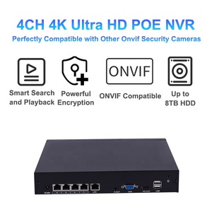 Комплект камер Ultra HD 8MP 4K POE с ночным видением, водонепроницаемый металлический корпус IP66, для наружного видеонаблюдения, с 4-канальной системой PoE - Product Image 2