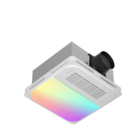 Unité de plafond pour salle de bain à chauffage rapide avec ventilateur d'extraction, LED lumineuses et volet d'aération automatique