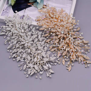 RE4260 Diadema de Novia Vintage de Lujo con Pedrería para Aniversario de Bodas y Compromiso - Elegante Accesorio para el Cabello con Diseño de Vid Plateada y Dorada - Product Image 4