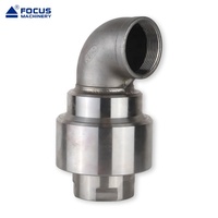 Raccord rotatif à 90 degrés en acier inoxydable avec filetage femelle BSPT, joint rotatif haute pression pour grue à tour et arroseur