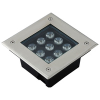 Projecteurs LED carrés étanches IP65 pour parcs et escaliers, contrôlables par application, à intensité variable, blanc chaud, pour cour et mur, encastrables pour pelouse