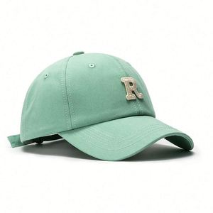 New Spring Summer Letter R Dad <b>Hat</b> 6 Panel Men Women Unstructured Baseball Cap Sunhat Embroidered Cotton Sports Caps - Product Image 1