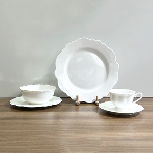 Juego de Vajilla de Porcelana Blanca con Encaje Francés, Tazón de Sopa Creativo, Plato de Hotel Personalizado, Vajilla de Cerámica Sostenible - Product Image 4