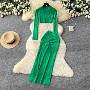 Ensemble 2 pièces sport <span class=keywords><strong>chic</strong></span> pour femme 2026 – Haut court et <span class=keywords><strong>pantalon</strong></span> taille haute – Tenue décontractée et élégante - Product Image 4