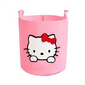 Felt <b>Foldable</b> Cartoon Pattern Clothing XXL Eco-Friendly Portable Storage <b>Basket</b> - Product Image 2
