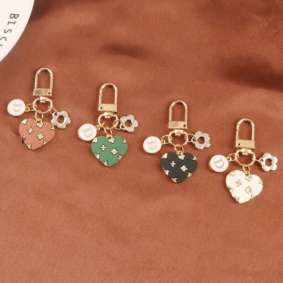 Creative Heart Flower Alloy Keychain - Sunflower Q903 Metal 3D Pendant for Bag Car