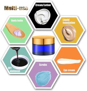 Pot rechargeable en verre pour crème cosmétique, vide avec cobalt <span class=keywords><strong>bleu</strong></span>, lotion, baume, crème, 1OZ, 30ml, 1OZ, nouveauté - Product Image 3
