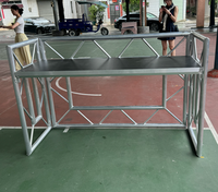 Table DJ pliable portable Easy Instalion, structure en aluminium, table de scène professionnelle pour événements
